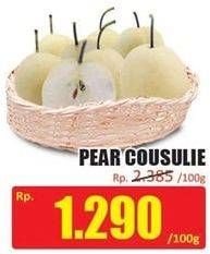 Promo Harga Pear Cousulie per 100 gr - Hari Hari