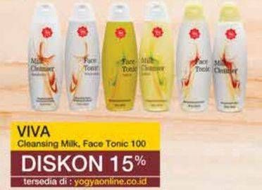 Promo Harga VIVA Cleansing Milk, Face Tonic 100ml  - Yogya
