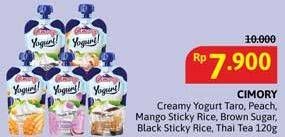 Promo Harga Cimory Squeeze Yogurt Purple Taro, Peach, Mango Sticky Rice, Brown Sugar, Black Sticky Rice, Thai Tea 120 gr - Alfamidi