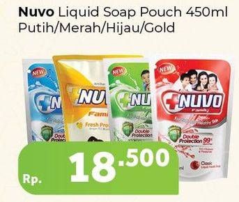 Promo Harga NUVO Body Wash Caring, Fresh Protect, Nature Protect, Classic 450 ml - Carrefour