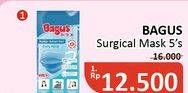 Promo Harga BAGUS Surgical Mask 5 pcs - Alfamidi