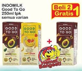 Promo Harga INDOMILK Good To Go All Variants per 2 pcs 250 ml - Indomaret