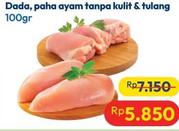 Promo Harga Ayam Fillet Dada, Paha per 100 gr - Hypermart