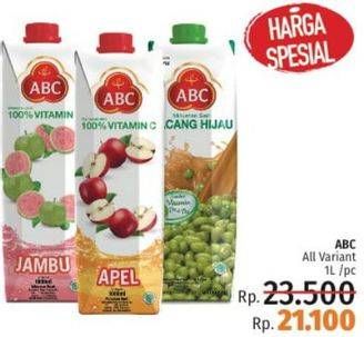 Promo Harga ABC Juice All Variants 1 ltr - LotteMart