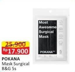 Promo Harga Pokana Most Awesome Surgical Mask 5 pcs - Alfamart