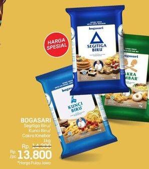 Promo Harga Bogasari Tepung Terigu Segitiga Biru/Kunci Biru/Cakra Kembar  - LotteMart