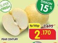 Promo Harga Pear Century per 100 gr - Superindo