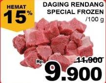 Promo Harga Daging Rendang Sapi Frozen per 100 gr - Giant