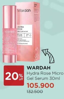 Promo Harga WARDAH Hydra Rose Micro Gel Serum  - Watsons