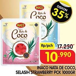INACO Nata de Coco, Selasih Strawberry 1000 g