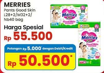 Promo Harga Merries Pants Good Skin L30, M34, S40 30 pcs - Indomaret