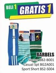 Promo Harga BARBELS Kaos Kaki Soccer BB2-B001, Sock CA Sport BG2A001, Sport Short BS2-S004  - Hari Hari