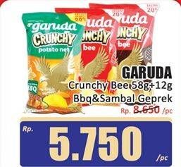 Promo Harga Garuda Snack Potato Crunchy Bee Daging Sapi BBQ, Sambal Geprek 58 gr - Hari Hari