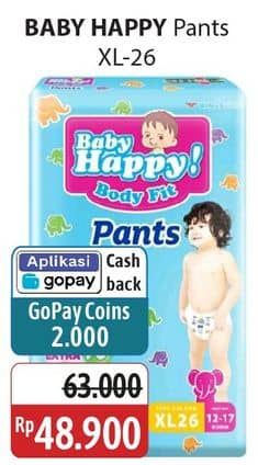 Promo Harga Baby Happy Body Fit Pants XL26 26 pcs - Alfamidi