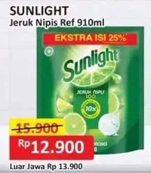 Promo Harga Sunlight Pencuci Piring Jeruk Nipis 100 910 ml - Alfamart