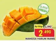 Mangga Harum Manis per 100 gr Diskon 21%, Harga Promo Rp2.490, Harga Normal Rp3.190