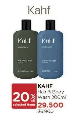 Promo Harga KAHF Hair & Body Wash 200 ml - Watsons