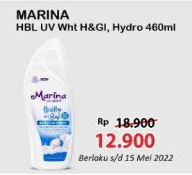 Promo Harga MARINA Hand Body Lotion UV White Healthy Glow, UV White Hydro Cool 460 ml - Alfamart