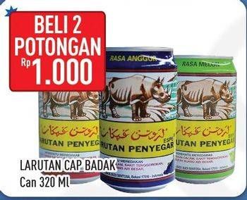 Promo Harga CAP BADAK Larutan Penyegar per 2 kaleng 320 ml - Hypermart