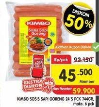 Promo Harga KIMBO Sosis Sapi Goreng 24 pcs - Superindo