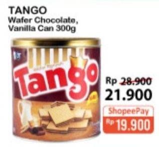 Promo Harga TANGO Wafer Vanilla Milk, Chocolate 300 gr - Alfamart