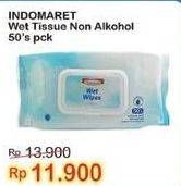 Promo Harga INDOMARET Wet Tissue Non Alkohol 50 sheet - Indomaret