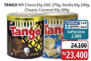 Promo Harga Tango Wafer Chocolate, Vanilla Milk, Cheese, Coconut 200 gr - Alfamidi