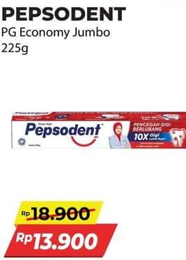 Promo Harga Pepsodent Pasta Gigi Pencegah Gigi Berlubang White 225 gr - Alfamart