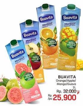Promo Harga Buavita Fresh Juice Apple, Guava, Mango, Orange 1000 ml - Lotte Grosir