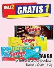 Promo Harga TANGO Long Wafer Cheese, Chocolate, Bubblegum 130 gr - Hari Hari