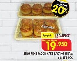Promo Harga SENG PENG Moon Cake Kacang Hitam 6s, 12s  - Superindo