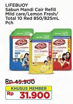 Promo Harga Lifebuoy Body Wash Mild Care, Lemon Fresh, Total 10 850 ml - Indomaret