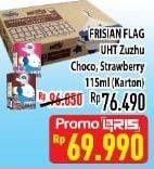 Promo Harga FRISIAN FLAG Susu UHT Milky Zuzhu, Chocolate, Strawberry per 36 pcs 115 ml - Hypermart