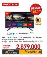 Promo Harga Polytron PLD 32AG9953 | Android TV 32 inch  - Carrefour