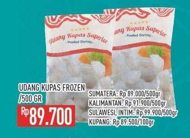 Promo Harga Udang Kupas Frozen 500 gr - Hypermart