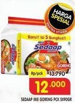 Promo Harga SEDAAP Mie Goreng Original per 5 pcs 90 gr - Superindo