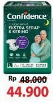 Promo Harga Confidence Adult Classic Night Ekstra Serap & Kering L7, M8, XL6 6 pcs - Alfamart