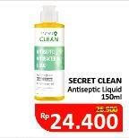 Promo Harga SECRET CLEAN Antiseptic Antibacterial Liquid 150 ml - Alfamidi