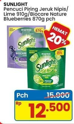Promo Harga Sunlight Pencuci Piring Jeruk Nipis 100, Biocare Nature 870 ml - Indomaret