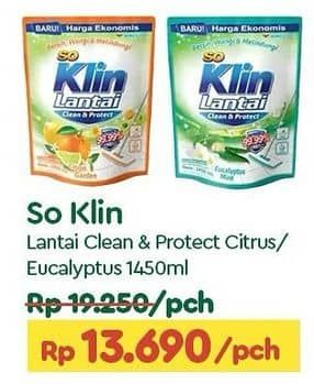 Promo Harga So Klin Pembersih Lantai Citrus Garden, Eucalyptus Mint 700 ml - TIP TOP