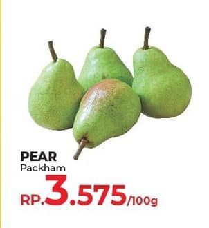 Promo Harga Pear Packham per 100 gr - Yogya