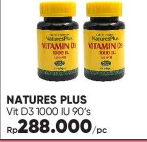 Promo Harga Natures Plus Vitamin D3 1000IU 90 pcs - Guardian