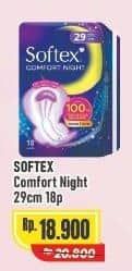 Promo Harga Softex Comfort Night Wing 29cm 18 pcs - Alfamart