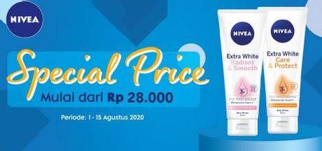 Promo Harga NIVEA Body Serum Care Protect, Radiant Smooth  - Alfamart