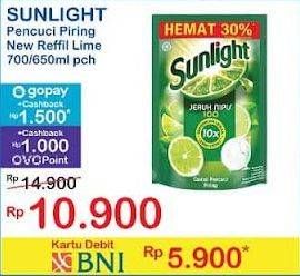 Promo Harga Sunlight Pencuci Piring Jeruk Nipis 100 650 ml - Indomaret