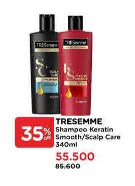 Promo Harga Tresemme Shampoo Keratin Smooth, Scalp Care 340 ml - Watsons