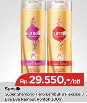 Promo Harga SUNSILK Super Shampoo Hello Lembut Fleksibel, Bye Bye Rambut Rontok 300 ml - TIP TOP