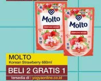 Promo Harga Molto Pewangi Korean Strawberry 680 ml - Yogya