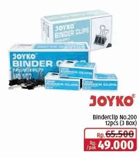 Promo Harga Joyko Binderclip 200 per 3 box 12 pcs - Lotte Grosir