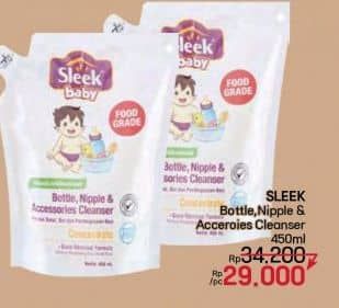 Promo Harga Sleek Baby Bottle, Nipple and Accessories Cleanser 450 ml - LotteMart